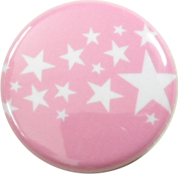 Sterne Button weiß-rosa